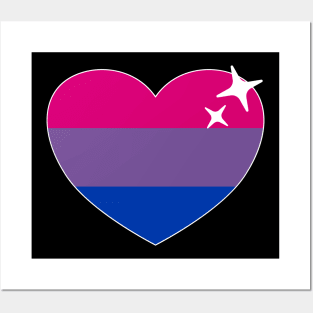 Bisexual Flag - Bisexual Heart Posters and Art